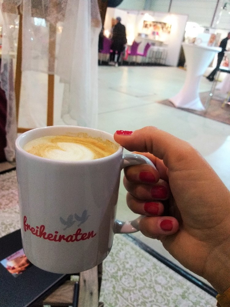 Kaffeetasse mit Michkaffee auf der Traumesse in Mannheim 2019